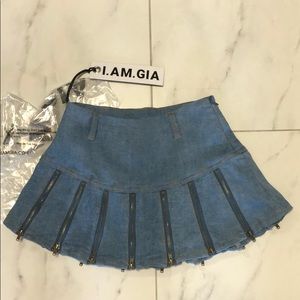 I AM GIA Claudia mini skirt denim XS NWT